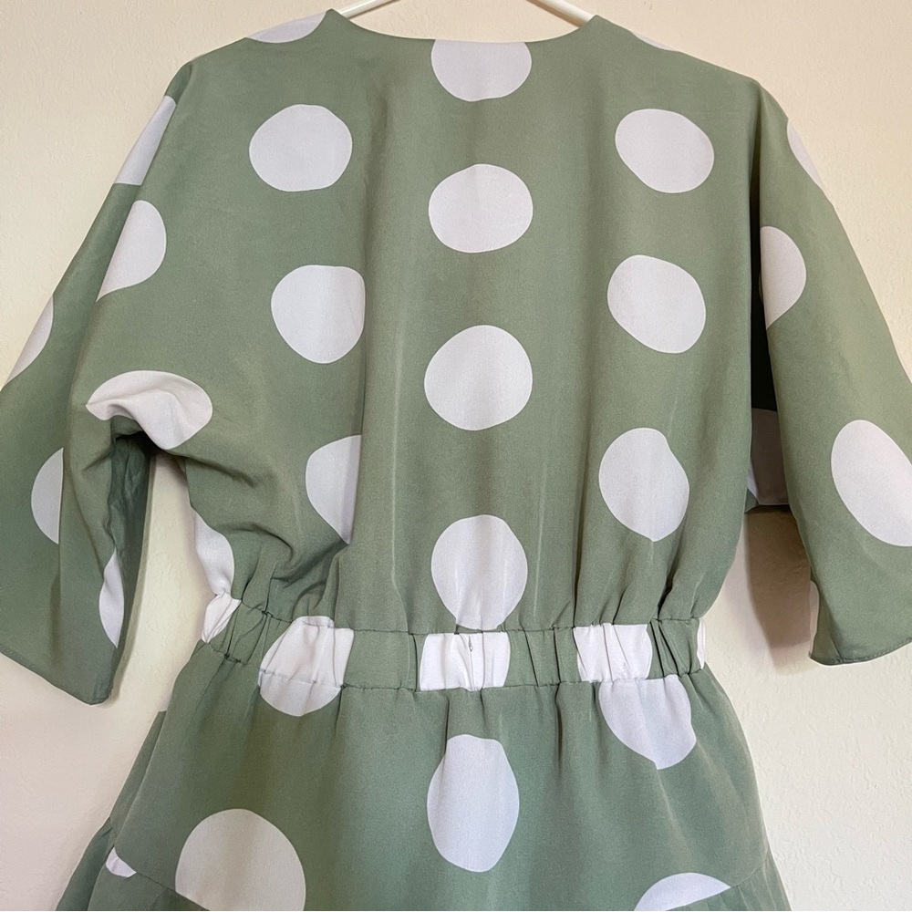 Free the Roses Knotted Front Romper Pistachio Size S - Picture 5 of 16